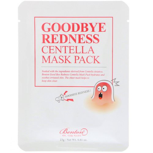 Benton, Goodbye Redness Centella Mask Pack, 10 Masks, 0.81 oz (23 g) Each Review