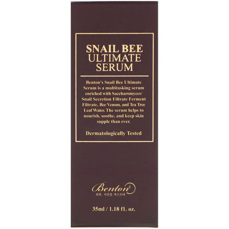 血清, K美容治療: Benton, Snail Bee Ultimate Serum, 1.18 fl oz (35 ml)