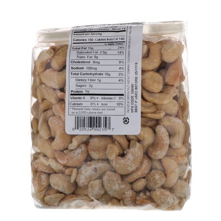 腰果, 種子: Bergin Fruit and Nut Company, Cashew Roasted & Salted, 16 oz (454 g)