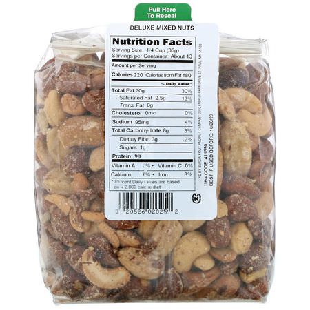 足跡混合, 混合堅果: Bergin Fruit and Nut Company, Deluxe Mixed Nuts, 16 oz (454 g)