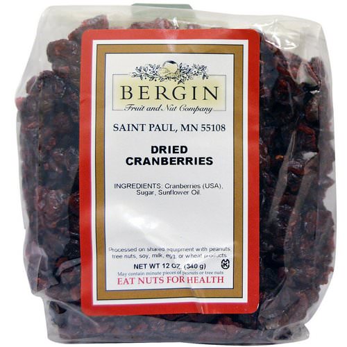Bergin Fruit and Nut Company, Dried Cranberries, 12 oz (340 g) Review
