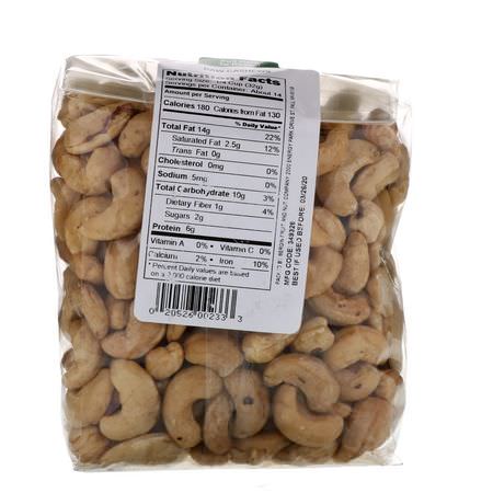 腰果, 種子: Bergin Fruit and Nut Company, Raw Cashews, 16 oz (454 g)
