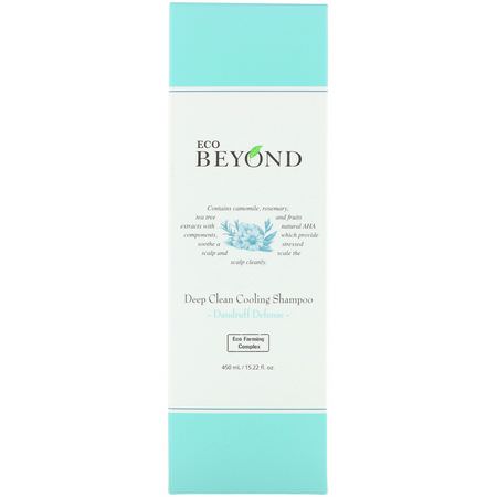 洗髮水, K-Beauty護髮: Beyond, Deep Clean Cooling Shampoo, Dandruff Defense, 15.22 fl oz (450 ml)