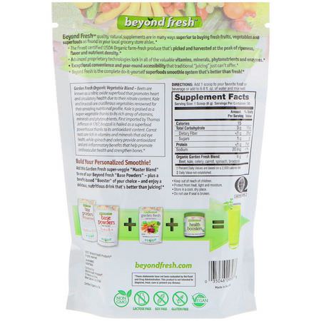 超級食品, 綠色食品: Beyond Fresh, Garden Fresh, Organic Super Vegetables Master Blend, Natural Flavor, 6.35 oz (180 g)