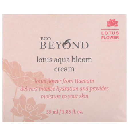 K-美容保濕霜, 乳霜: Beyond, Lotus Aqua Bloom Cream, 1.85 fl oz (55 ml)