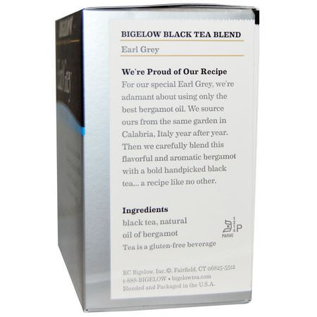 紅茶, 伯爵茶: Bigelow, Black Tea, Earl Grey, 40 Tea Bags, 2.37 oz (67 g)
