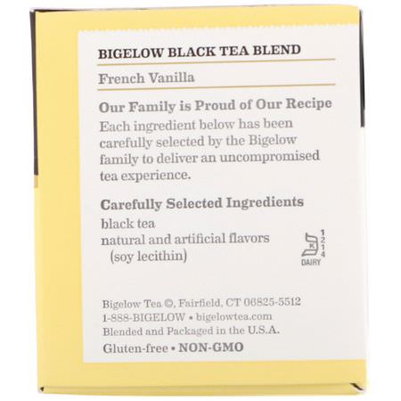 紅茶: Bigelow, Black Tea, French Vanilla, 20 Tea Bags, 1.28 oz (36 g)