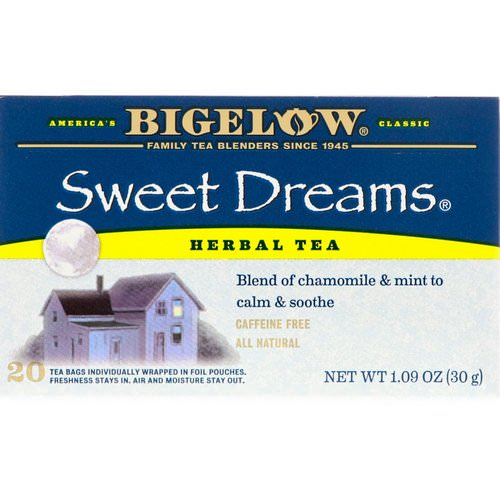 Bigelow, Sweet Dreams Herbal Tea, Caffeine Free, 20 Tea Bags, 1.09 oz (30 g) Review