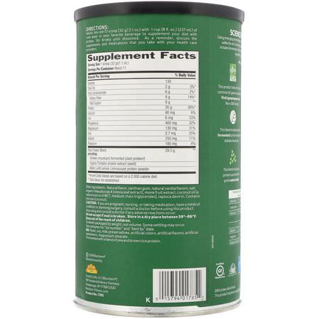 植物性, 植物性蛋白: Biochem, 100% Plant Protein, Vanilla Flavor, 12.4 oz (352 g)