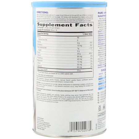 乳清蛋白, 運動營養: Biochem, 100% Whey Protein, Sugar Free, Vanilla, 11.8 oz (336 g)