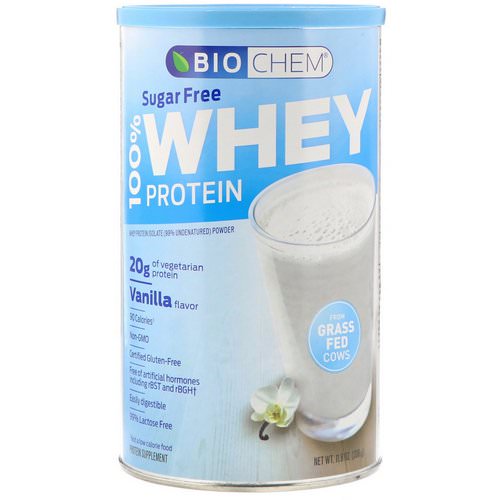Biochem, 100% Whey Protein, Sugar Free, Vanilla, 11.8 oz (336 g) Review