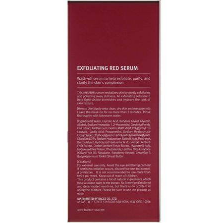 治療, 血清: Biorace, Exfoliating Red Serum, AHA & BHA, 1.01 oz (30 ml)