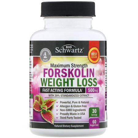 BioSchwartz Forskolin Forskohlii - Forskolin Forskohlii, 體重, 飲食, 補品