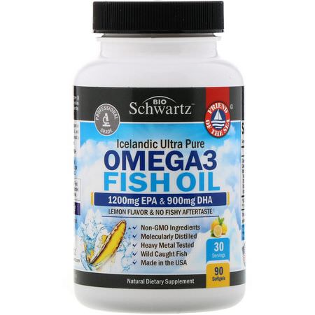 BioSchwartz Omega-3 Fish Oil - Omega-3魚油, Omegas EPA DHA, 魚油, 補品
