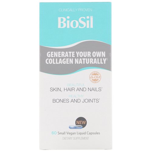 BioSil by Natural Factors, Advanced Collagen Generator, 60 Small Vegan Liquid Capsules Review