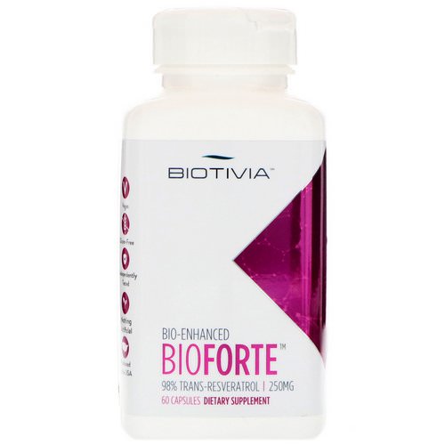 Biotivia, Bioforte, 98% Trans-Resveratrol, 250 mg, 60 Capsules Review