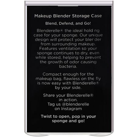 化妝刷, 化妝: Blenderelle, Makeup Blender Case, Gold, 1 Count
