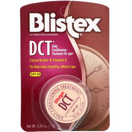 SPF, 潤唇膏: Blistex, DCT (Daily Conditioning Treatment) for Lips, SPF 20, 0.25 oz (7.08 g)