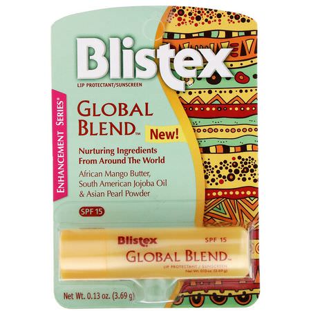 SPF, 潤唇膏: Blistex, Global Blend, Lip Protectant/Sunscreen, SPF 15, 0.13 oz (3.69 g)