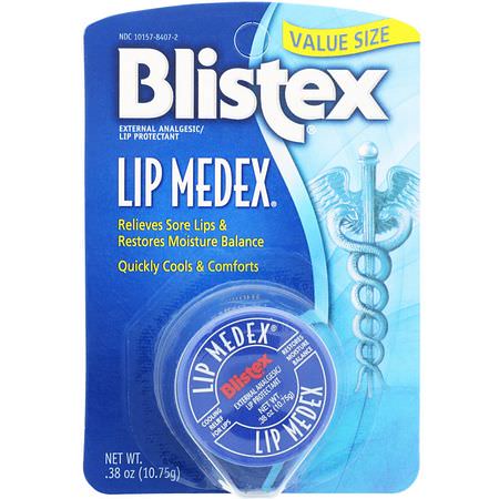 含藥, 潤唇膏: Blistex, Lip Medex, External Analgesic Lip Protectant, .38 oz (10.75 g)