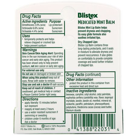 Blistex Medicated SPF - SPF, 藥用, 潤唇膏, 護唇