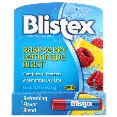 SPF, 潤唇膏: Blistex, Lip Protectant/Sunscreen, SPF 15, Raspberry Lemonade Blast, .15 oz (4.25 g)