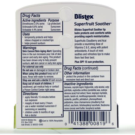 Blistex SPF - SPF, 潤唇膏, 護唇霜, 沐浴液