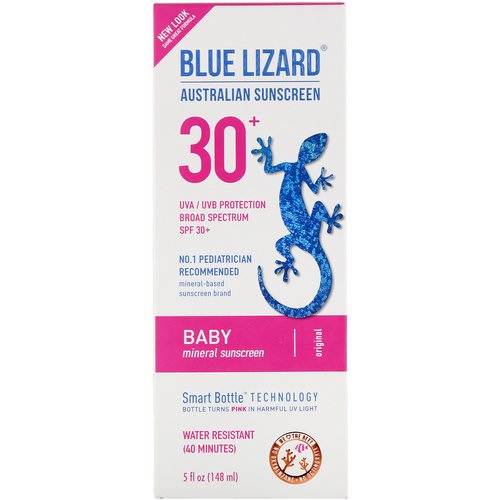 Blue Lizard Australian Sunscreen, Baby, Mineral Sunscreen, SPF 30+, 5 fl oz (148 ml) Review