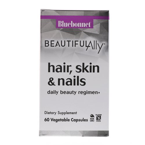 Bluebonnet Nutrition, Beautiful Ally, Hair, Skin & Nails, 60 Vegetable Capsules Review