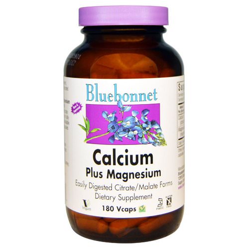 Bluebonnet Nutrition, Calcium Plus Magnesium, 180 Veggie Caps Review