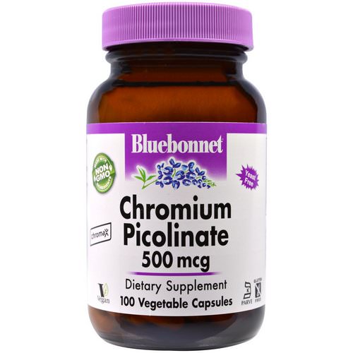 Bluebonnet Nutrition, Chromium Picolinate, 500 mcg, 100 Veggie Caps Review