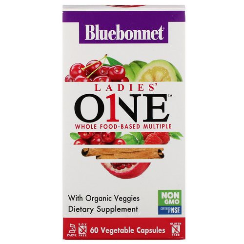 Bluebonnet Nutrition, Ladies' ONE, Whole Food-Based Multiple, 60 Vegetables Capsules Review