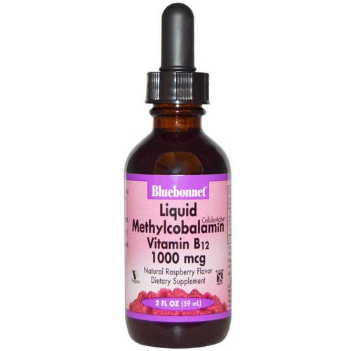 Bluebonnet Nutrition, Liquid Methylcobalamin Vitamin B12, Natural Raspberry Flavor, 1000 mcg, 2 fl oz (59 ml) Review