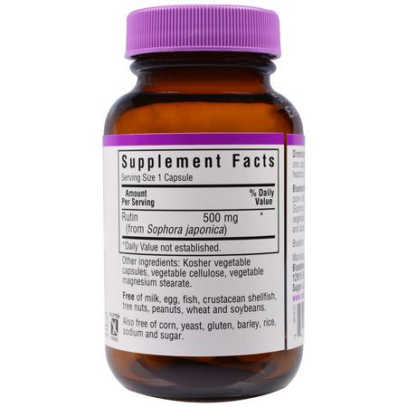 蘆丁, 抗氧化劑: Bluebonnet Nutrition, Rutin, 500 mg, 50 Veggie Caps