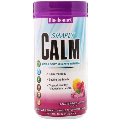 Bluebonnet Nutrition, Simply Calm Powder, Raspberry Lemon Flavor, 16 oz (454 g) Review