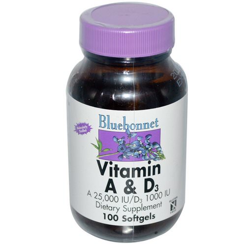 Bluebonnet Nutrition, Vitamin A & D3, 100 Softgels Review