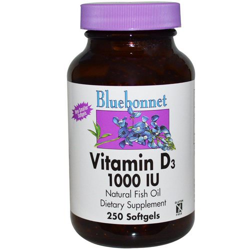 Bluebonnet Nutrition, Vitamin D3, 1000 IU, 250 Softgels Review