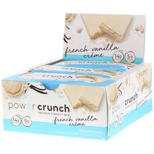 BNRG, Power Crunch Protein Energy Bar, French Vanilla Creme, 12 Bars, 1.4 oz (40 g) Each Review
