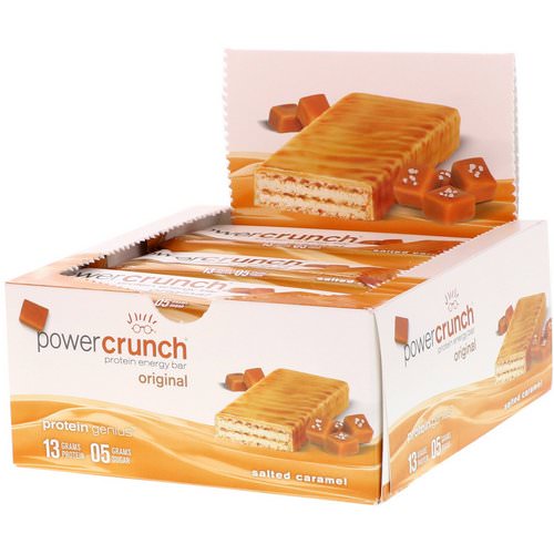 BNRG, Power Crunch Protein Energy Bar, Original, Salted Caramel, 12 Bars, 1.4 oz (40 g) Each Review