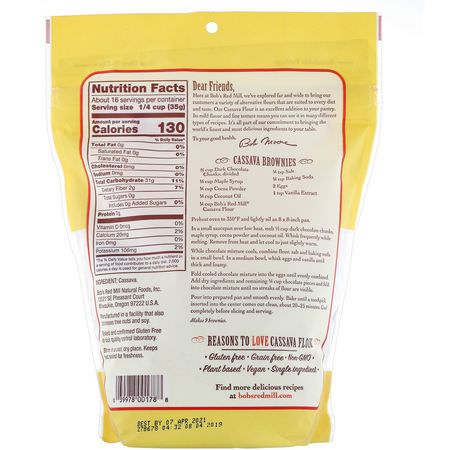 混合物, 麵粉: Bob's Red Mill, Cassava Flour, 20 oz (567 g)