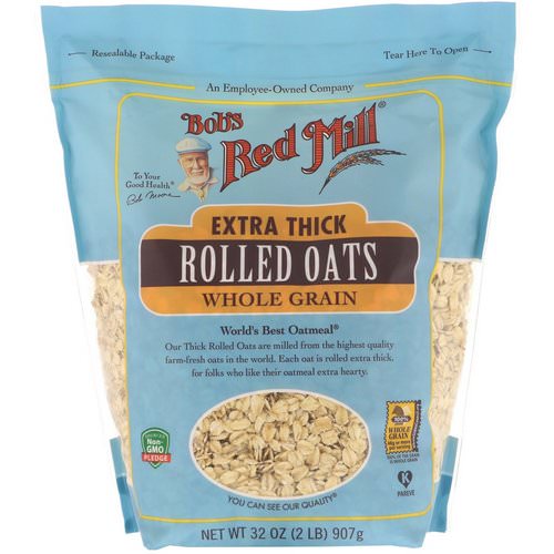 Bob's Red Mill, Extra Thick Rolled Oats, Whole Grain, 32 oz (907 g) Review