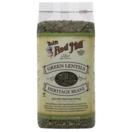 Bob's Red Mill, Green Lentils Heritage Beans, Petite French Style, 1.5 lbs (680 g) Review