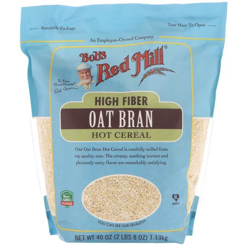Bob's Red Mill, High Fiber Oat Bran, Hot Cereal, 40 oz (1.13 kg) Review