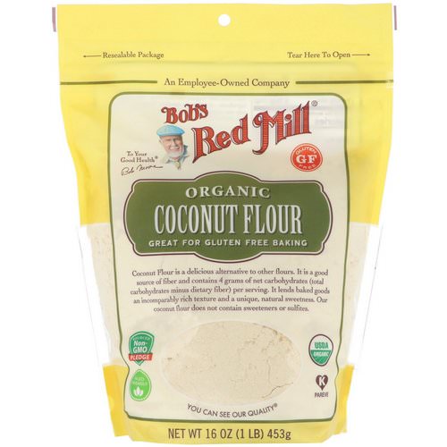 Bob's Red Mill, Organic Coconut Flour, Gluten Free, 16 oz (453 g) Review