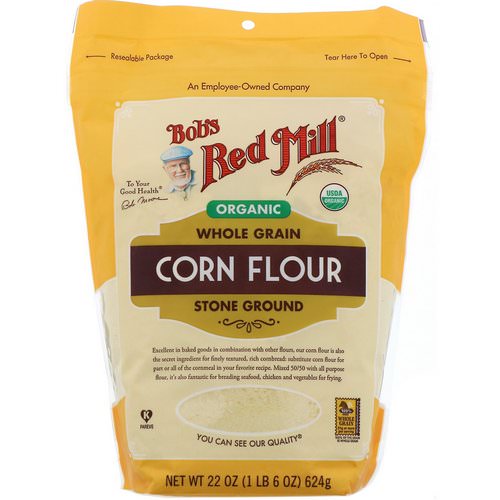 Bob's Red Mill, Organic Corn Flour, Whole Grain, 22 oz (624 g) Review