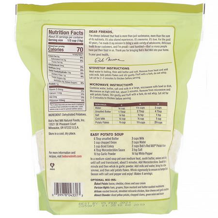 超級食物: Bob's Red Mill, Potato Flakes, Instant Mashed Potatoes, 16 oz (454 g)