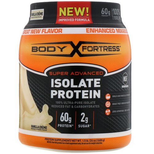 Body Fortress, Super Advanced Isolate Protein, Vanilla Creme, 1.5 lb (680 g) Review