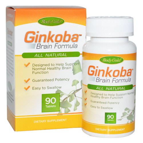 BodyGold, Ginkoba Brain Formula, 90 Tablets Review