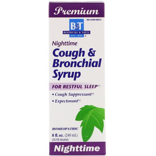 Boericke & Tafel, Nighttime Cough & Bronchial Syrup, 8 fl oz (240 ml) Review
