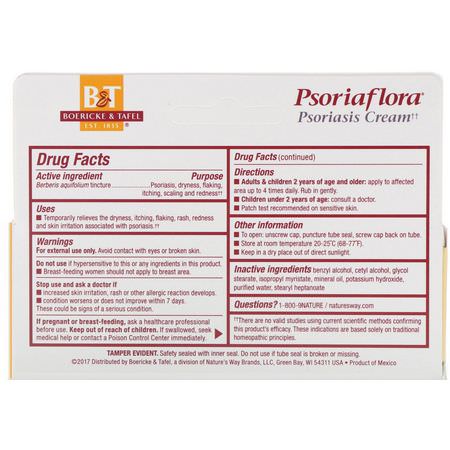 皮膚發癢, 乾燥: Boericke & Tafel, Psoriaflora, Topical Cream, 1 oz (28 g)